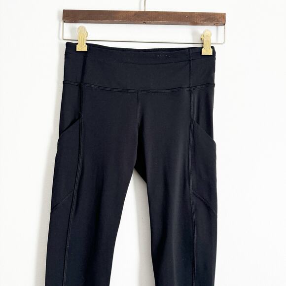 LULULEMON Speed Tight High Rise Mesh Leggings Black 4 - Picture 5 of 12